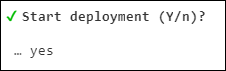 Confirm deployment configuration