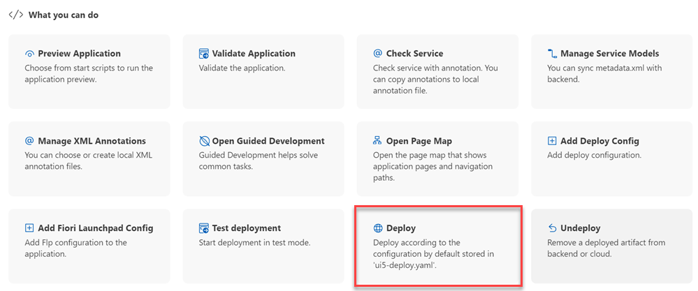 Start Deploy