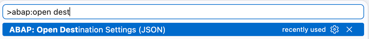 Destination Settings
