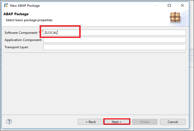 Create ABAP package