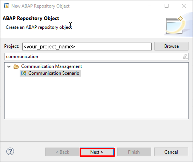 Add Communication Scenario