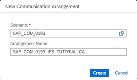 Create the communication arrangement
