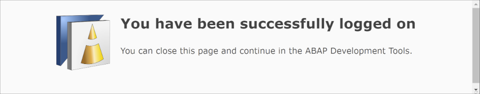 Log on for ADT succeeded