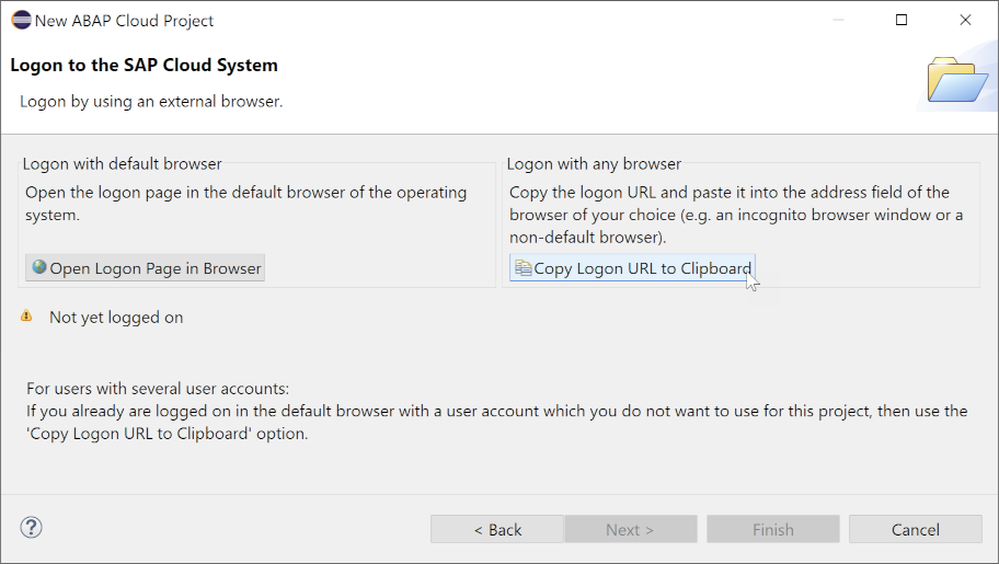 Copy Logon URL to Clipboard