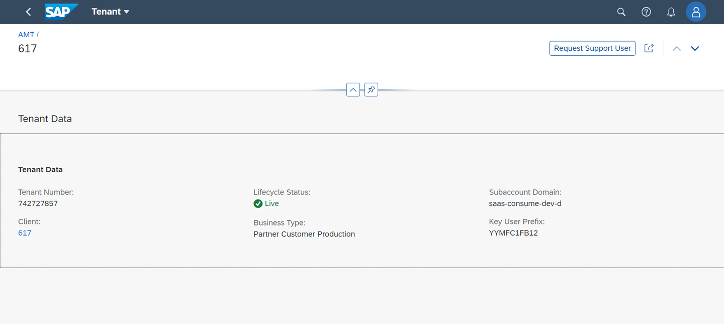 Request Support User