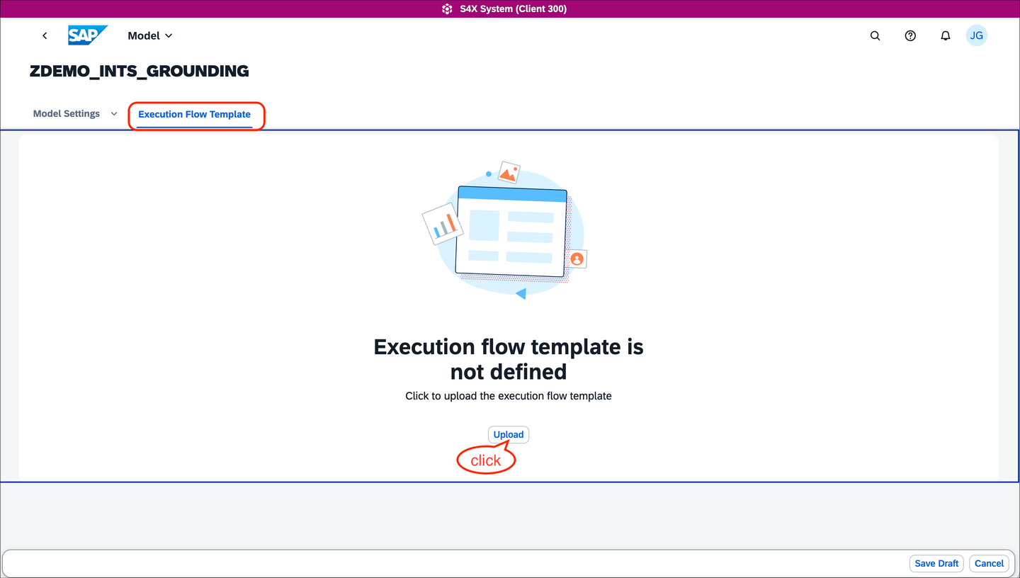 Upload the Execution Flow Template