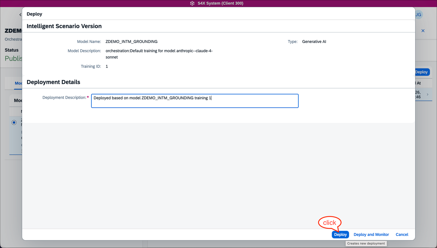 Check the deployment details