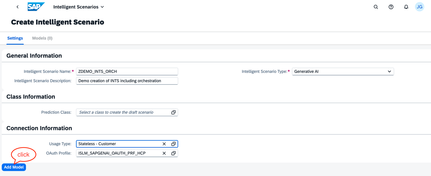 Configure the Intelligent Scenario