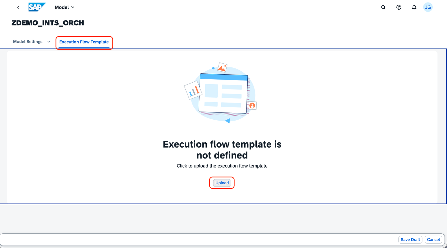 Upload the Execution Flow Template to the INTS