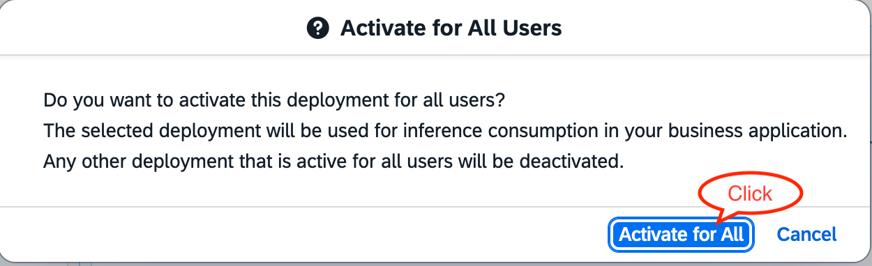 Confirmation of activation method