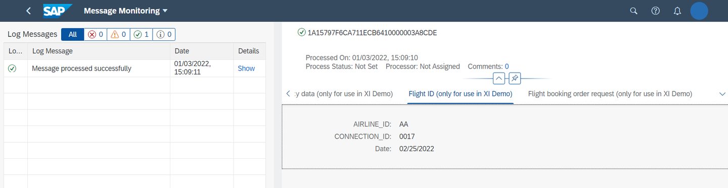Monitoring in Message Monitoring