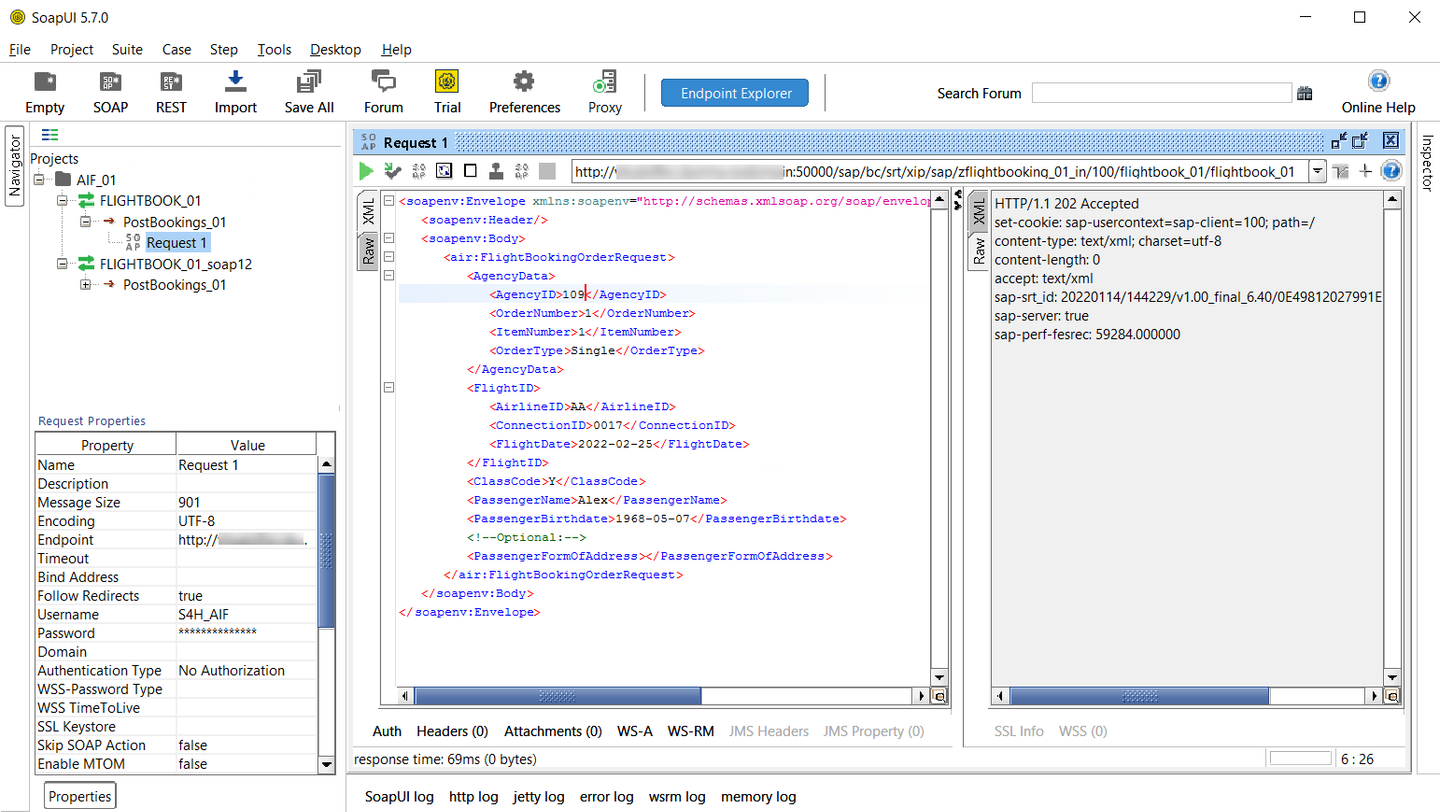 Sample Request in SoapUI