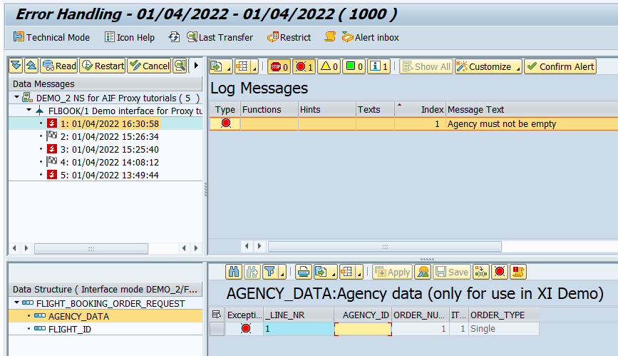 Error Handling without Agency ID