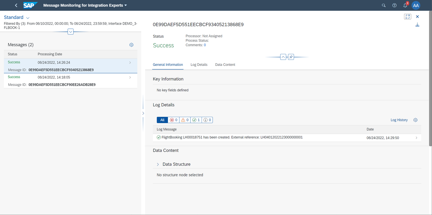 Monitoring in Message Monitoring
