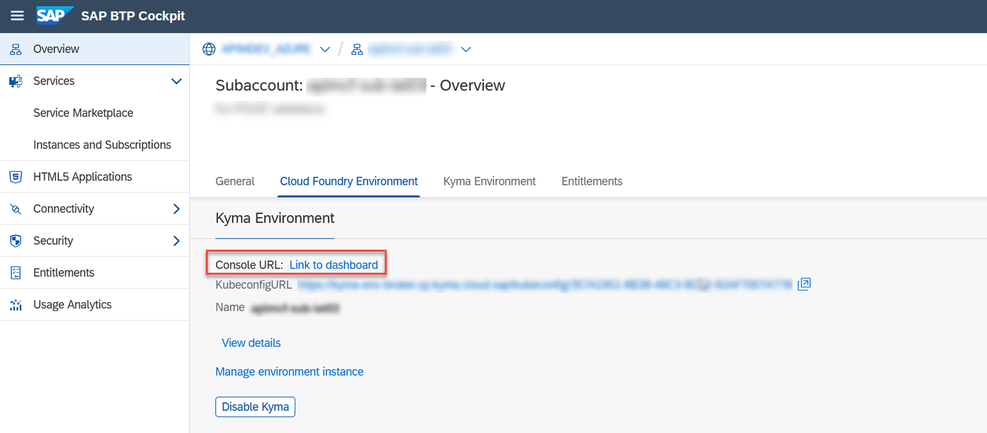 Link to Dashboard
