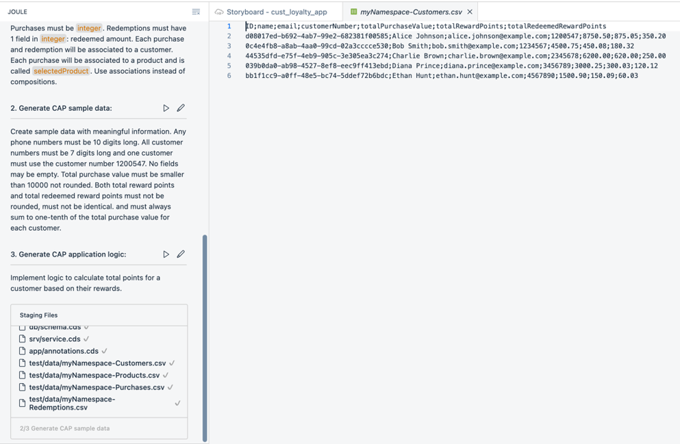 generated code