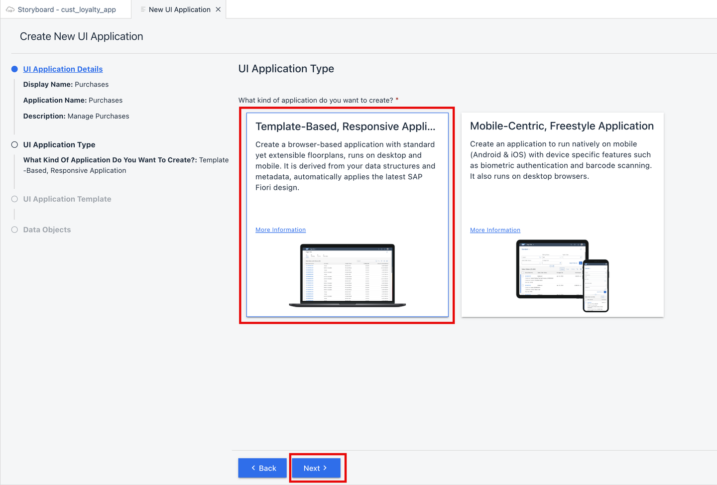 template based app