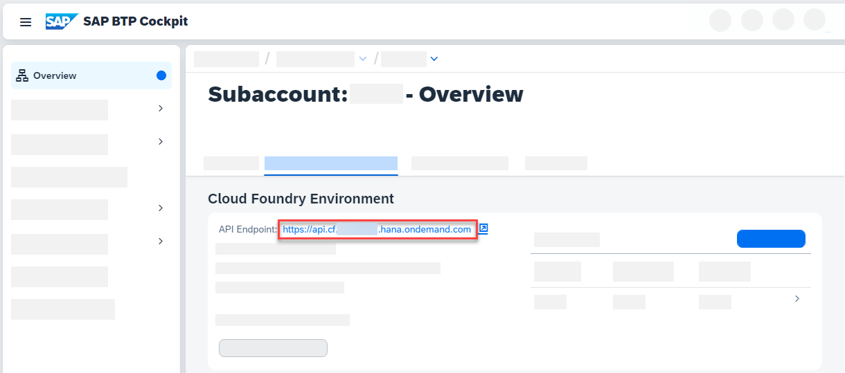 CF API endpoint value