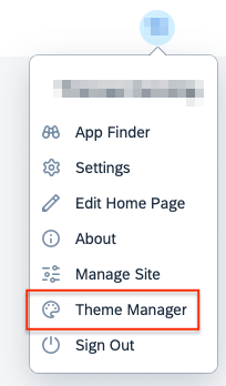 Launch the theme manager