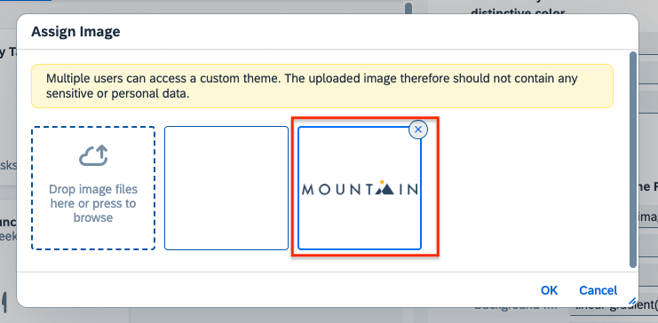 Custom Logo Selected