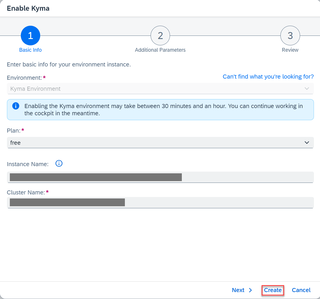 Enable Kyma popup