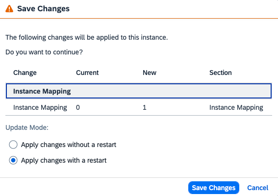 Save changes