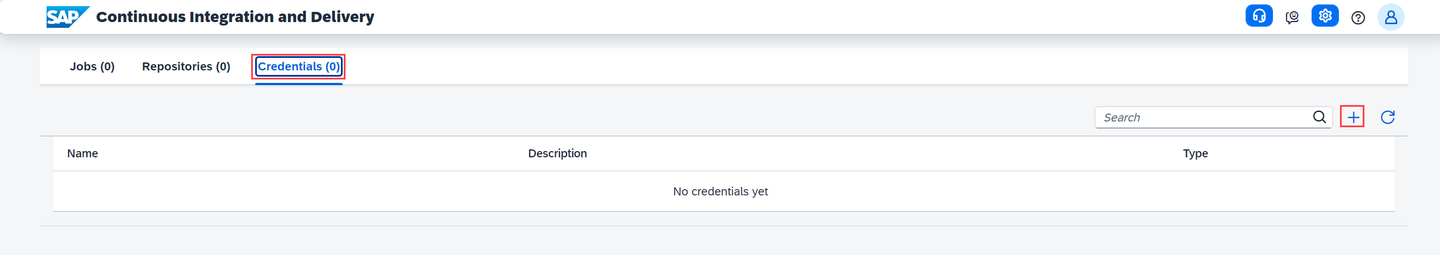 Add new credential