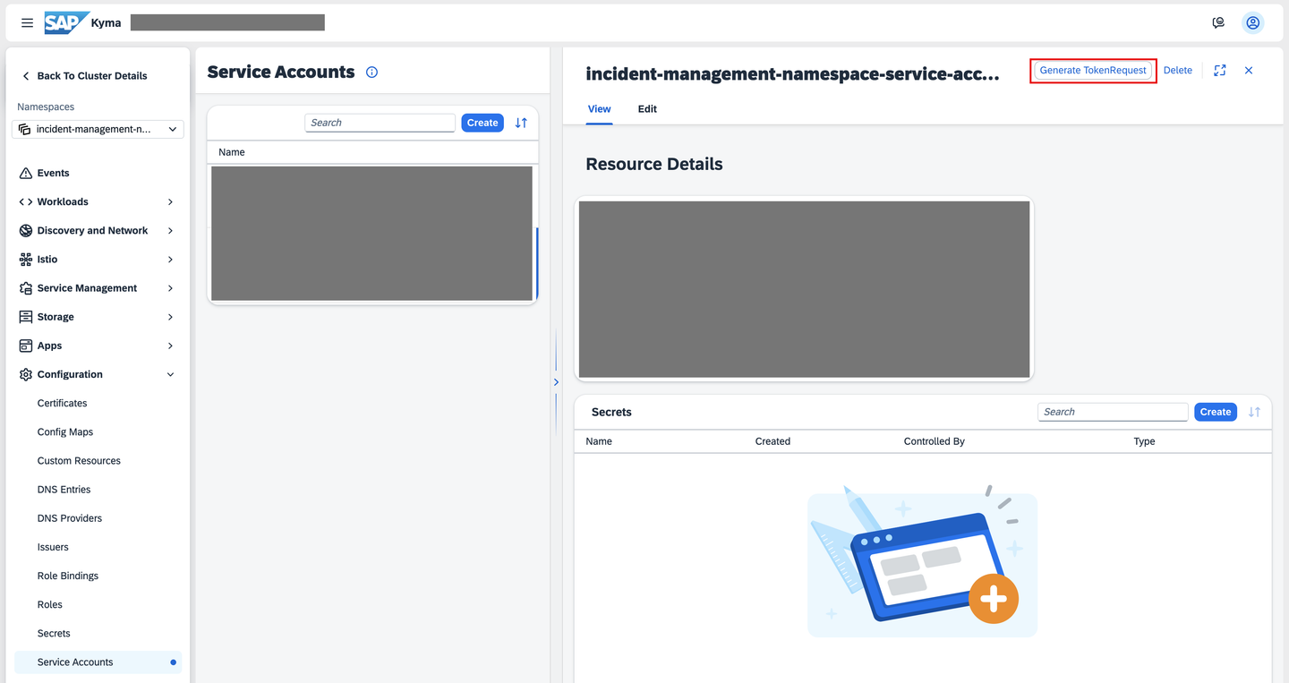 Generate token request