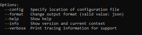 CLI options