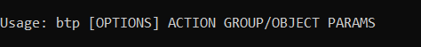CLI command syntax