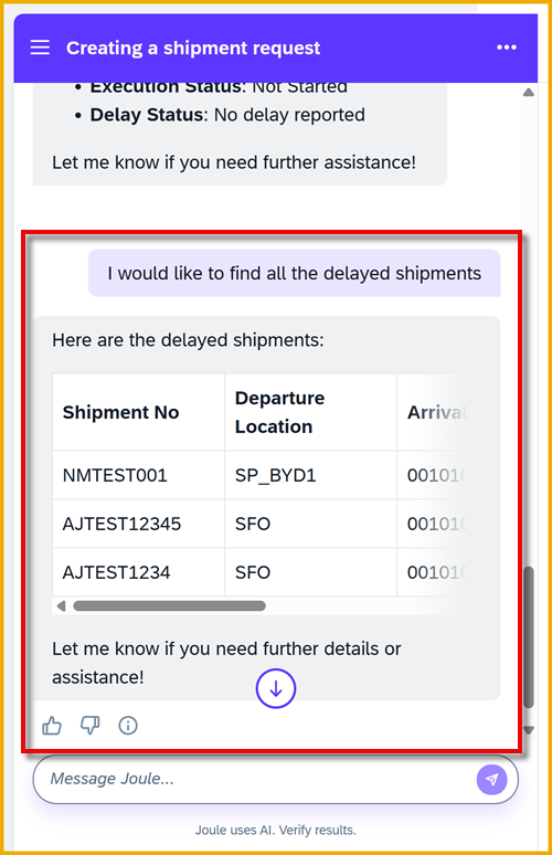 Delayed shipments