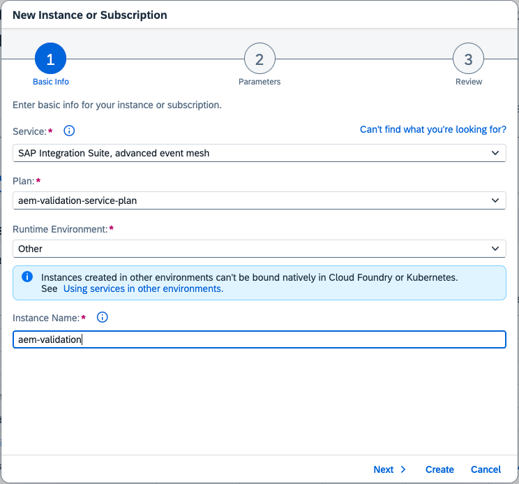 Create AEM validations instance