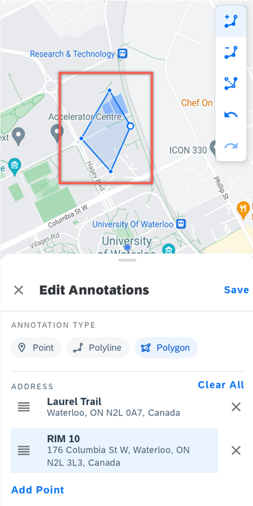 Add polygon to map