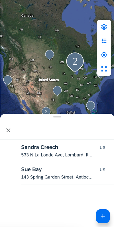 Map panel for Cluster