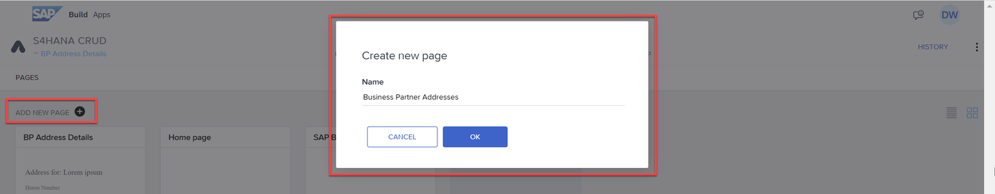 New page name