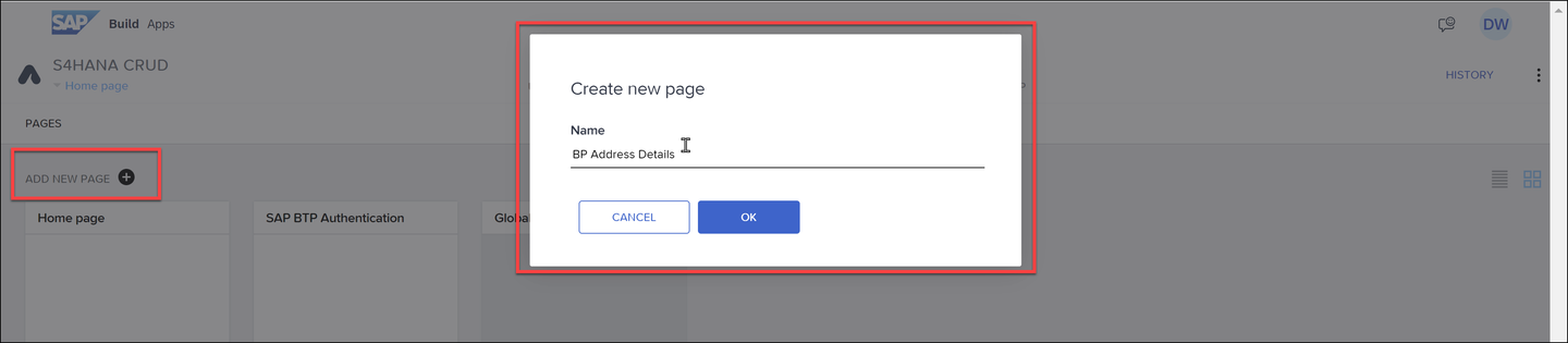 Name of page