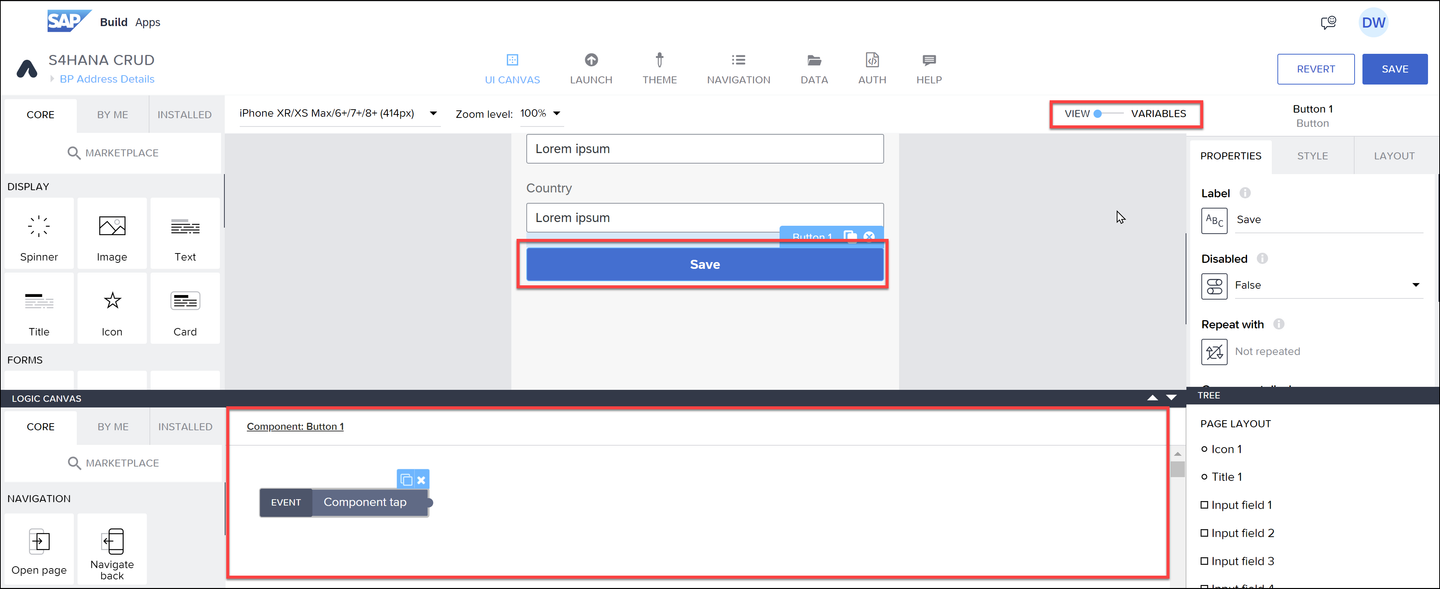 Open logic canvas