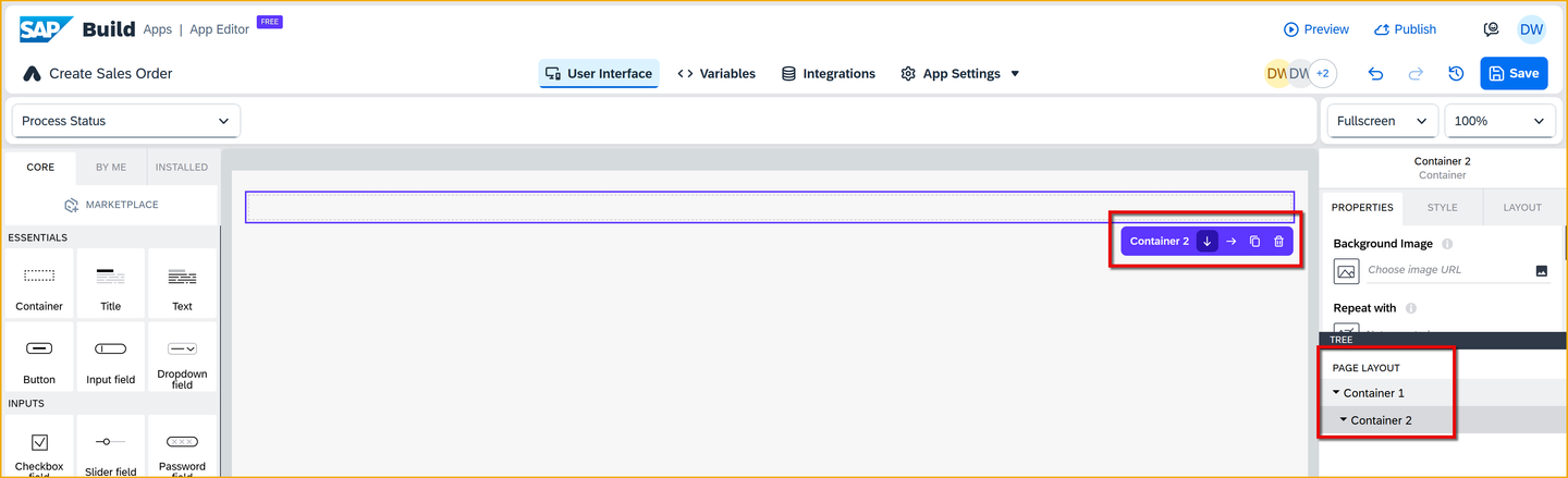 Nested container