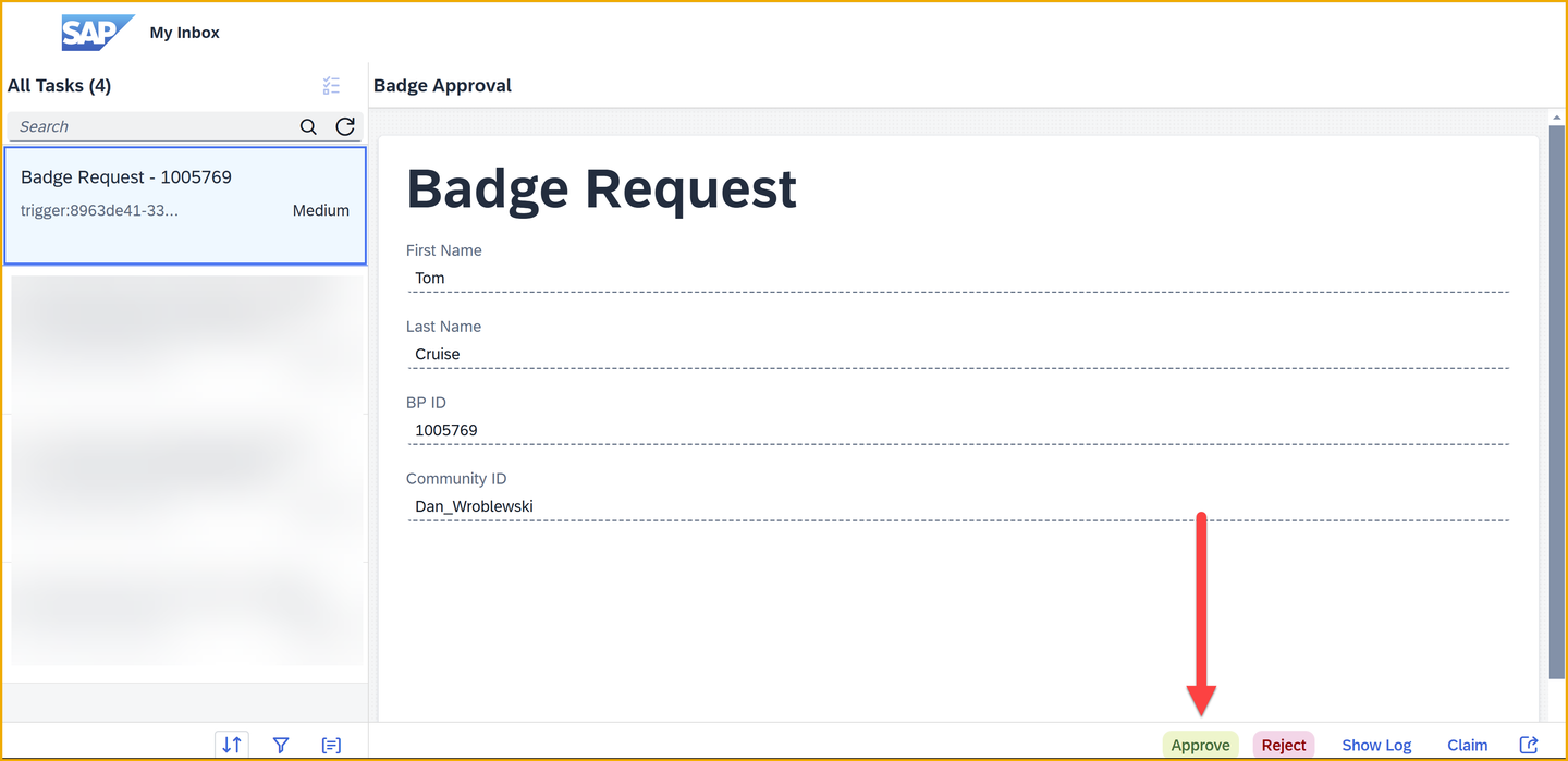 Approve badge