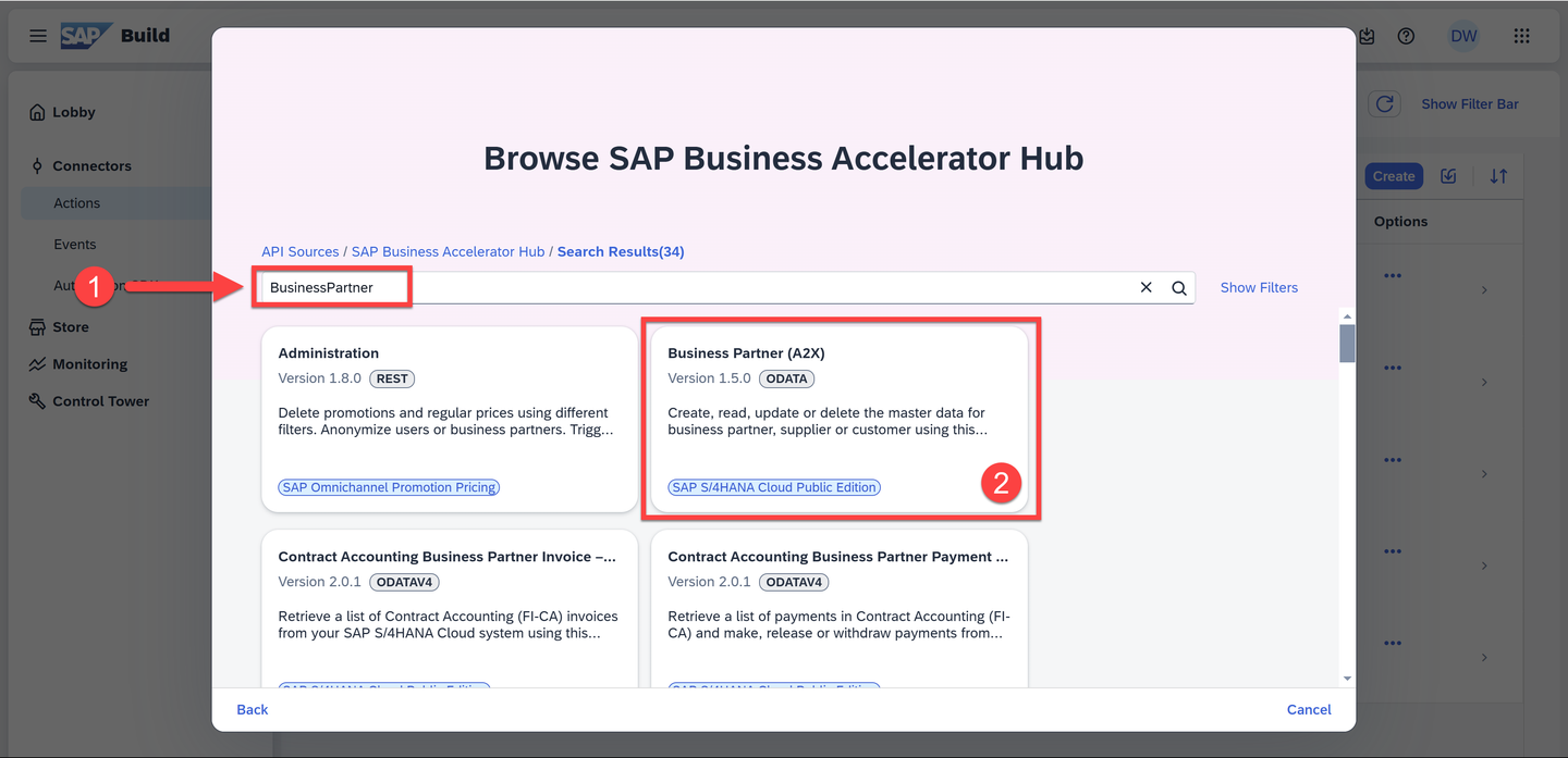 Business partner search