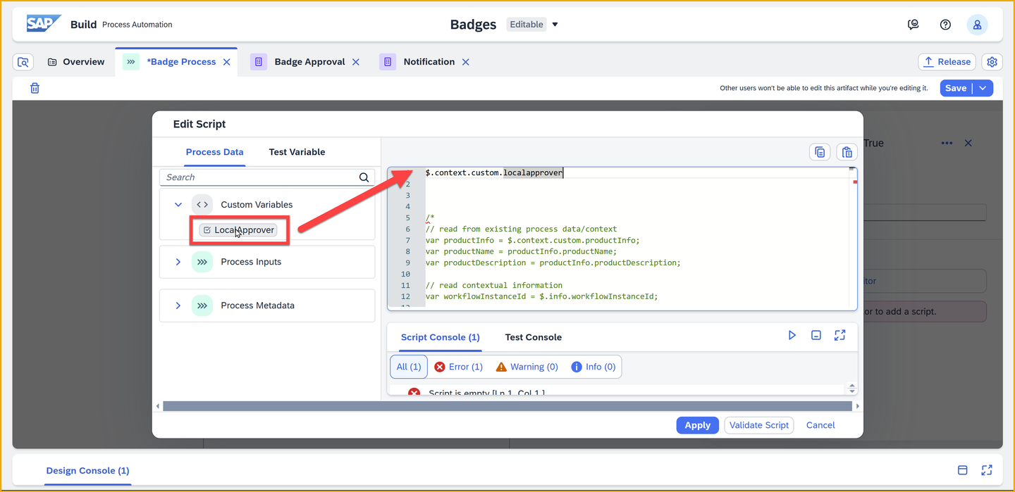 Add variable