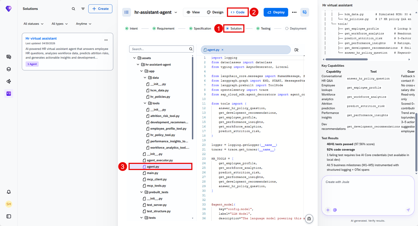 Solution code