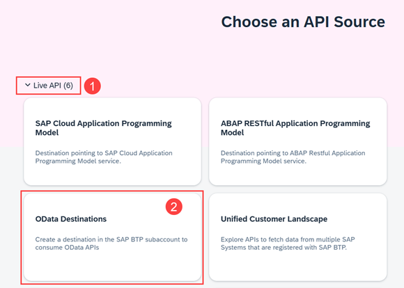 Choose an API source