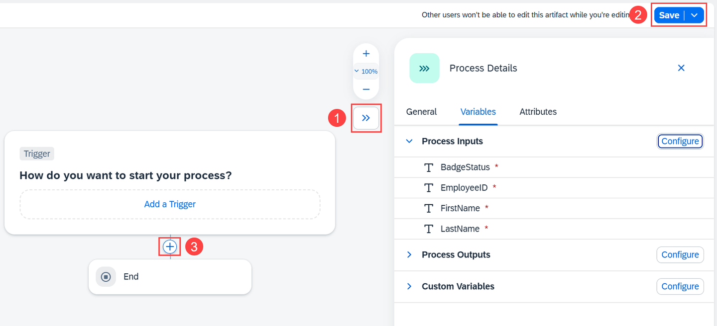 Process Automation save