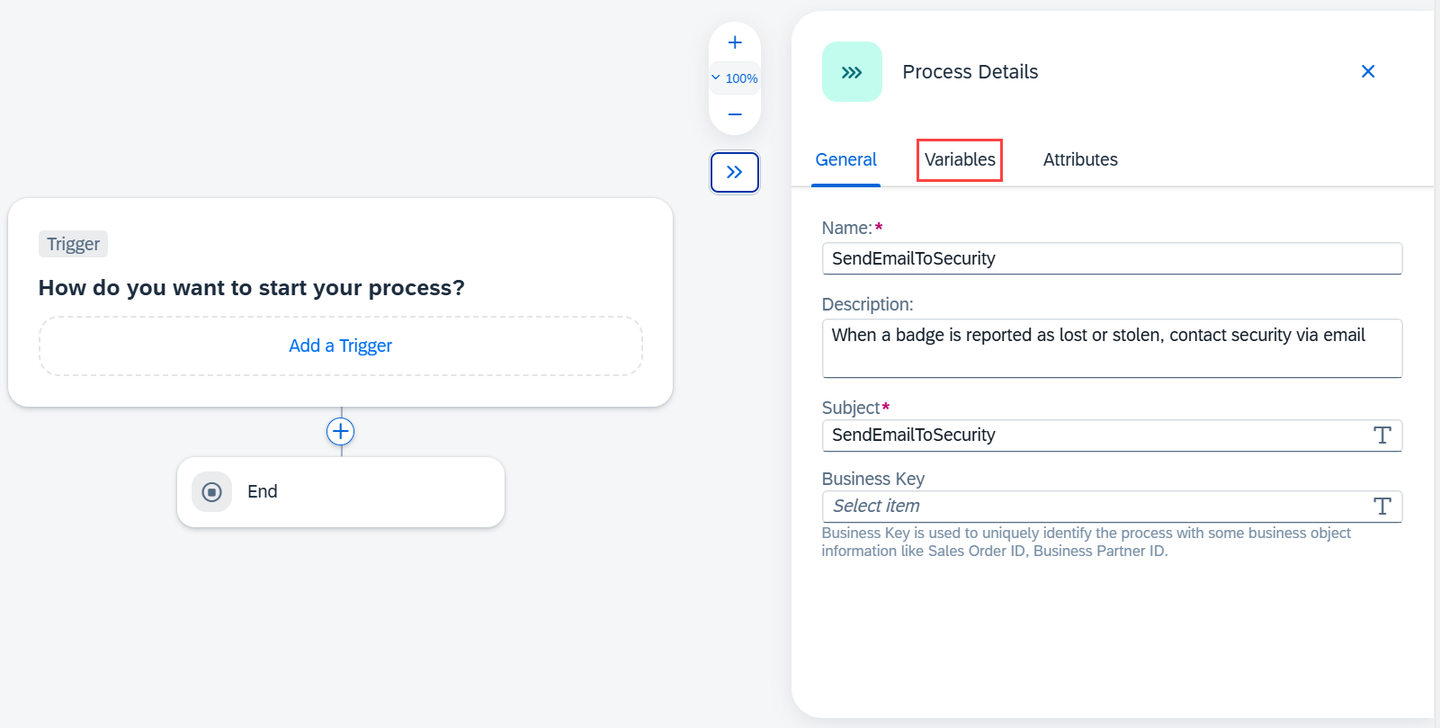 Process Automation variables