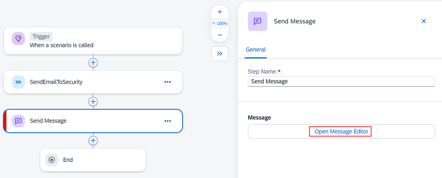 Joule Studio open message editor