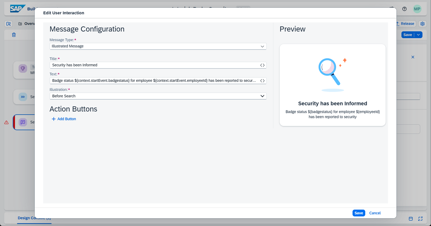 Joule Studio message configured