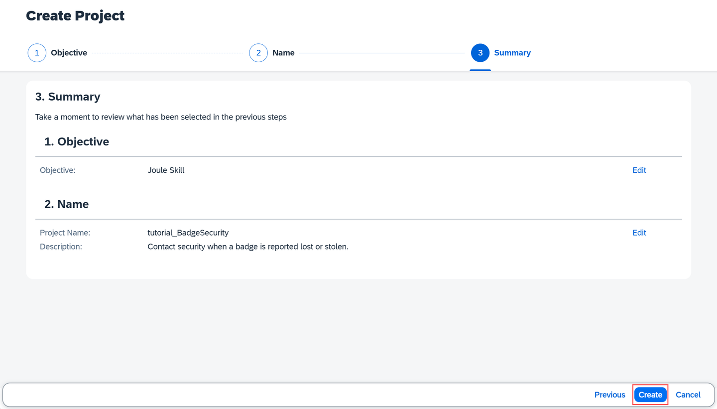 Create Project review