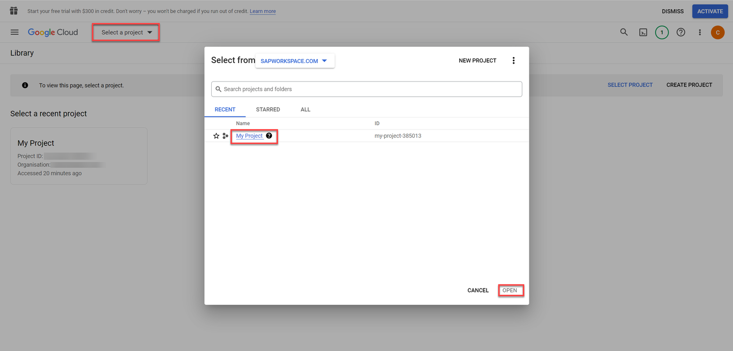 Select Project