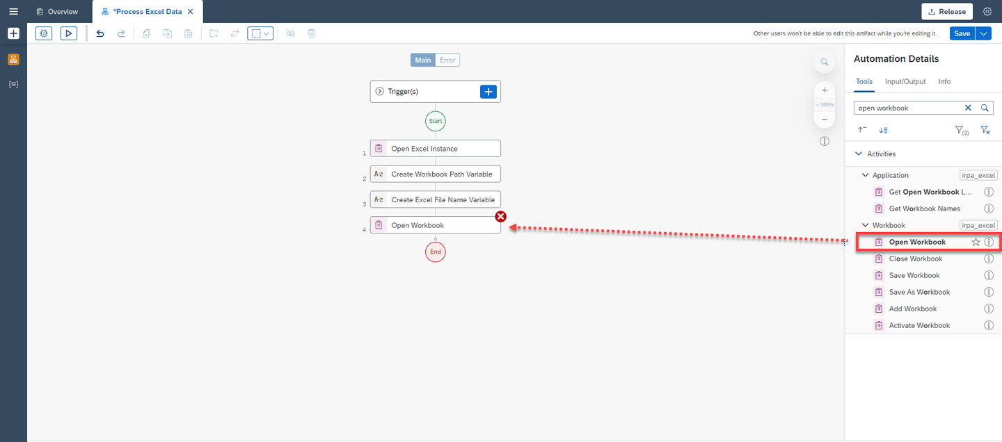 Add Open Workbook